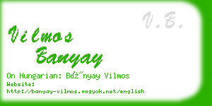vilmos banyay business card